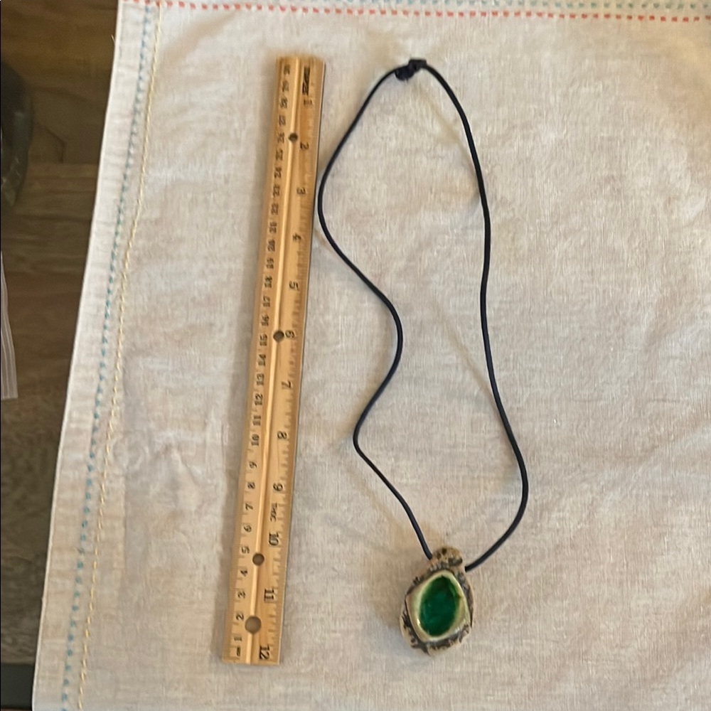 Green “Eye” Pendant Necklace
